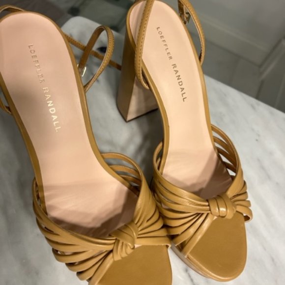 Loeffler Randall Womens Beige Rivka Leather Platform - Picture 5 of 5